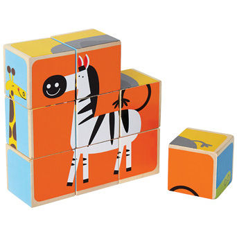 Hape Puzzle cubic - animale de la Zoo