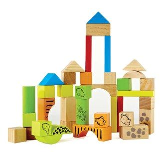 Hape Set constructie - Cuburi castelul animalelor