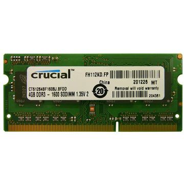 Memorie laptop Crucial CT51264BF160BJ, SODIMM 4GB DDR3 1600MHz CL11