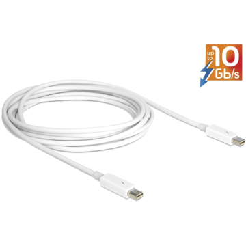 Delock cablu 83165 Thunderbolt M/M 50cm, alb