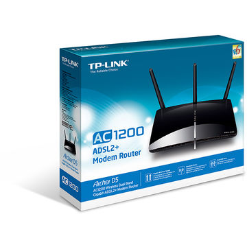 Router wireless TP-LINK Router Modem Gigabit ADSL2+ Wireless Dual Band AC1200 Archer D5