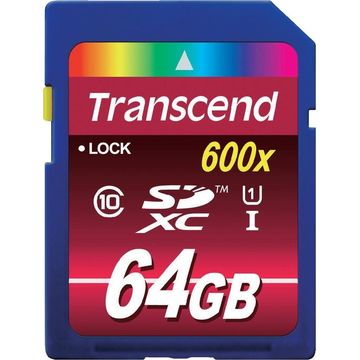 Card memorie Transcend TS64GSDXC10U1 SDXC 64GB Class 10 UHS-I 600x