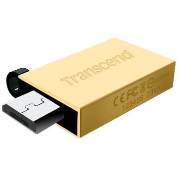 Memorie USB Transcend memorie USB 2.0 + micro USB JetFlash 380G, 32GB, Gold