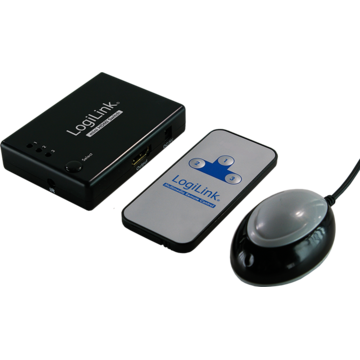 LogiLink Switch HDMI HD0003 cu amplificator si telecomanda 3-Porturi