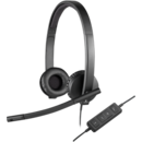 Casti Logitech H570e USB Stereo Headset cu microfon, negre