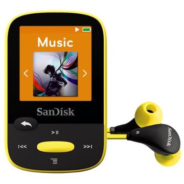 Player SanDisk MP3 player SDMX24-004G-G46Y CLip Sport 4GB, Galben