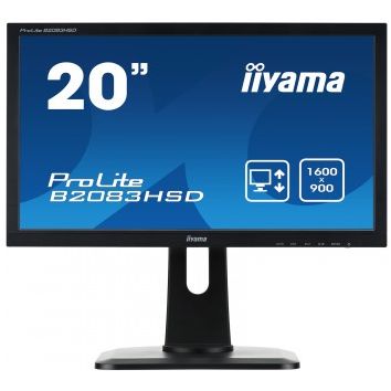 Monitor LED Iiyama Prolite B2083HSD-B1, 19.5 inch, 1600x900px, negru