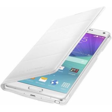Husa Samsung husa Flip Wallet EF-WN910BWEGWW pentru Galaxy Note 4, alba