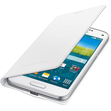 Husa Samsung husa Flip EF-FG800BWEGWW pentru Galaxy S5 Mini, alba