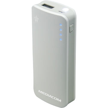 Baterie externa Mediacom acumulator extern Power Bank M-PBS52L, 5200mAh, alb
