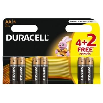 DURACELL baterie Basic AA LR06 4+2 gratis