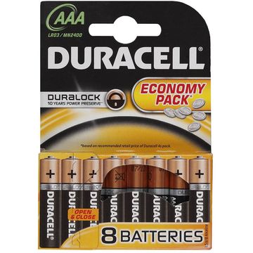 DURACELL Basic, baterie AAA LR03, 8buc