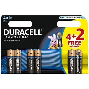 DURACELL baterie Turbo Max AA LR06 4+2 gratis