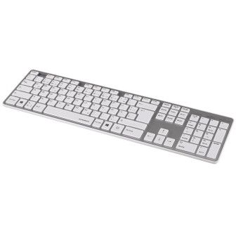 Tastatura Hama R9050453 Rossano Slim cu fir, alb / argintiu
