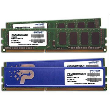 Patriot Signature 2x4 GB DDR3, 1600 MHz, CL 11, DIMM, Non-ECC, radiator