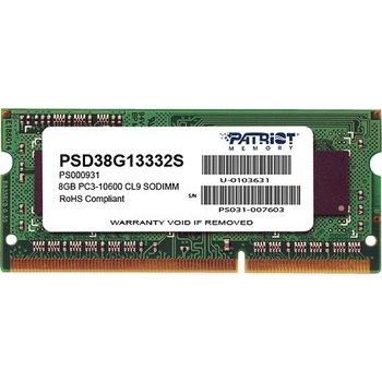 Memorie laptop Patriot Signature 8 GB DDR3, 1333MHz, CL 9,SODIMM, Non-ECC