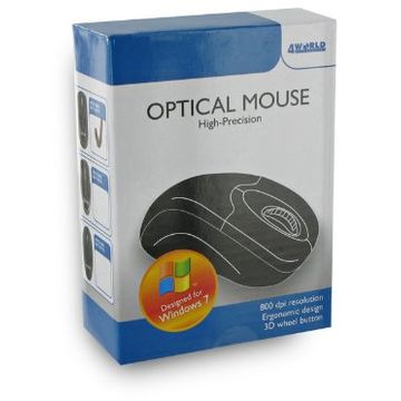 Mouse 4World optic, USB, 800 dpi, negru