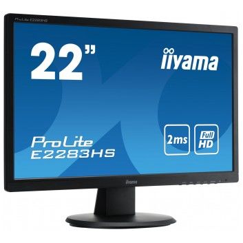 Monitor LED Iiyama E2283HS-B1, 21.5 inch, 1920 x 1080 Full HD, negru