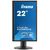 Monitor LED Iiyama Prolite B2280HS-B1DP, 21.5 inch, 1920 x 1080 Full HD, boxe