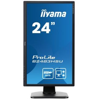Monitor LED Iiyama Prolite B2483HSU-B1DP, 24 inch, 1920 x 1080 Full HD, negru