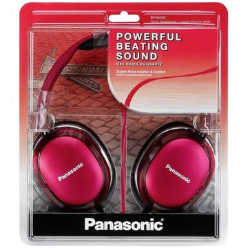 Casti Panasonic RP-HX350E-R Stereo Headphones, rosii