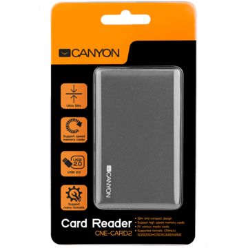 Card reader Canyon CNE-CARD2 extern all-in-one, USB 2.0
