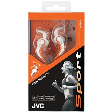 Casti JVC Sport HA-ETX30-W, intraauriculare, lavabile, albe