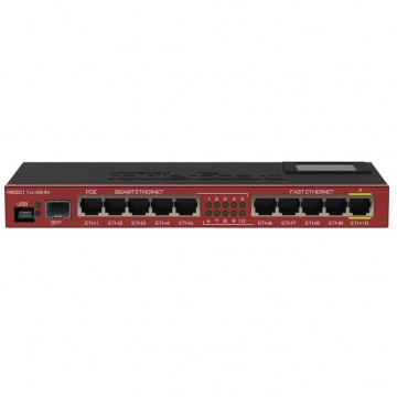 Router MIKROTIK RB2011UiAS-IN L5 128MB RAM, 5xLAN, 5xGig LAN, 1xSFP, LCD, 1xPoE Out