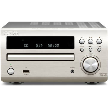 DENON Sistem audio RCD-M39DAB/ SC-M39, 2 x 30W, argintiu/ cires
