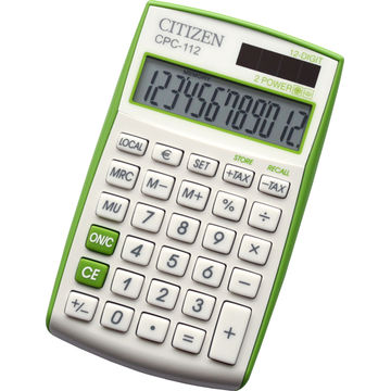 Calculator de birou Citizen CPC112GREEN, 12 cifre, verde