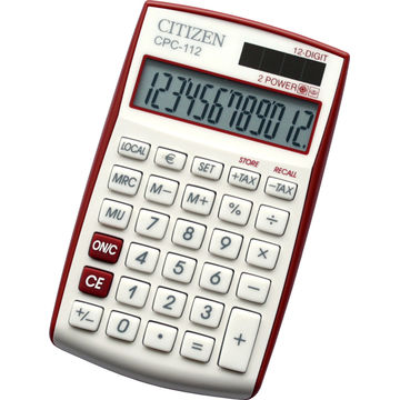 Calculator de birou Citizen CPC112RED, 12 cifre, rosu