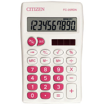 Calculator de birou Citizen FC20RDN, 10 cifre, rosu