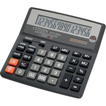 Calculator de birou Citizen SDC660N, 16 cifre, negru
