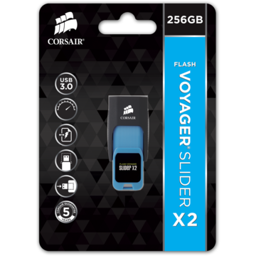Memorie USB Corsair Memorie USB Voyager Slider X2, 256 GB, USB 3.0