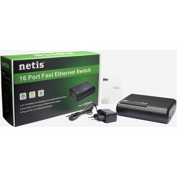 Switch NETIS ST3116P ,16 porturi x 10/100Mbps