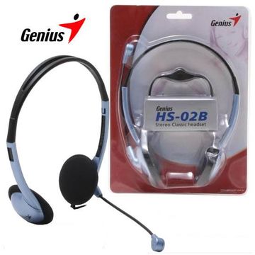 Casti Genius HS-02B, cu microfon, mov