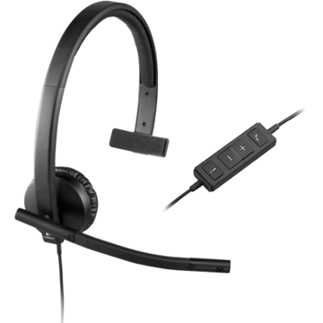 Casti Logitech H570e, headset, cu microfon, mono