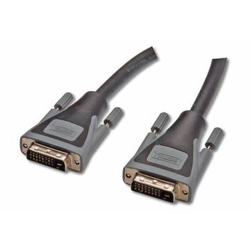 Digitus DVI-D PREMIUM cable, DVI(24+1), 2x ferrite, 10.0m DK-320104-100-D