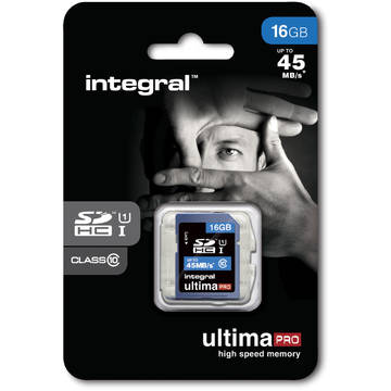 Card memorie Integral UltimaPro SDHC, 16 GB, clasa 10, UHS-I