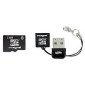 Card memorie Integral UltimaPro micro SDHC, 32 GB, clasa 10 + Adaptoare