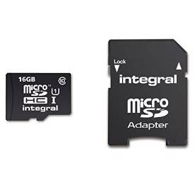 Card memorie Integral UltimaPro micro SDHC, 16 GB, clasa 10 + Adaptor SDHC