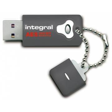 Memorie USB Integral Memorie USB Crypto, 2 GB, USB 2.0, criptare AES 256-bit, FIPS 197