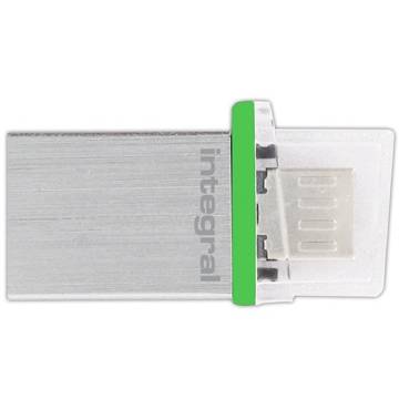 Memorie USB Integral Memorie USB Micro Fusion OTG, 8 GB, USB 2.0, conector dublu: USB si OTG