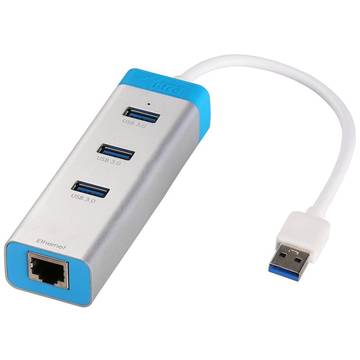 iTec HUB USB 3.0 Metal HUB 3 Port with Gigabit Ethernet Adapter