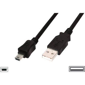 Assmann Cablu USB 2.0/ mini USB, 3 m
