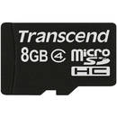 Card memorie Transcend micro SDHC, 8 GB, clasa 4