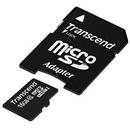 Card memorie Transcend micro SDHC, 16 GB, clasa 10, cu adaptor