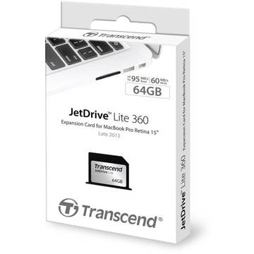 Card memorie Transcend JetDrive Lite 360, 64 GB, pentru Apple MacBook Pro Retina