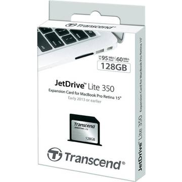 Card memorie Transcend JetDrive Lite 350, 128 GB, pentru Apple MacBook Pro Retina