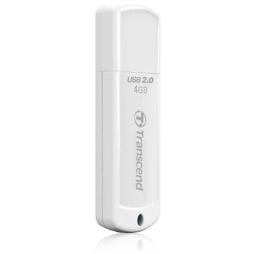 Memorie USB Transcend Memorie USB JetFlash 370, 4 GB, USB 2.0, alb
